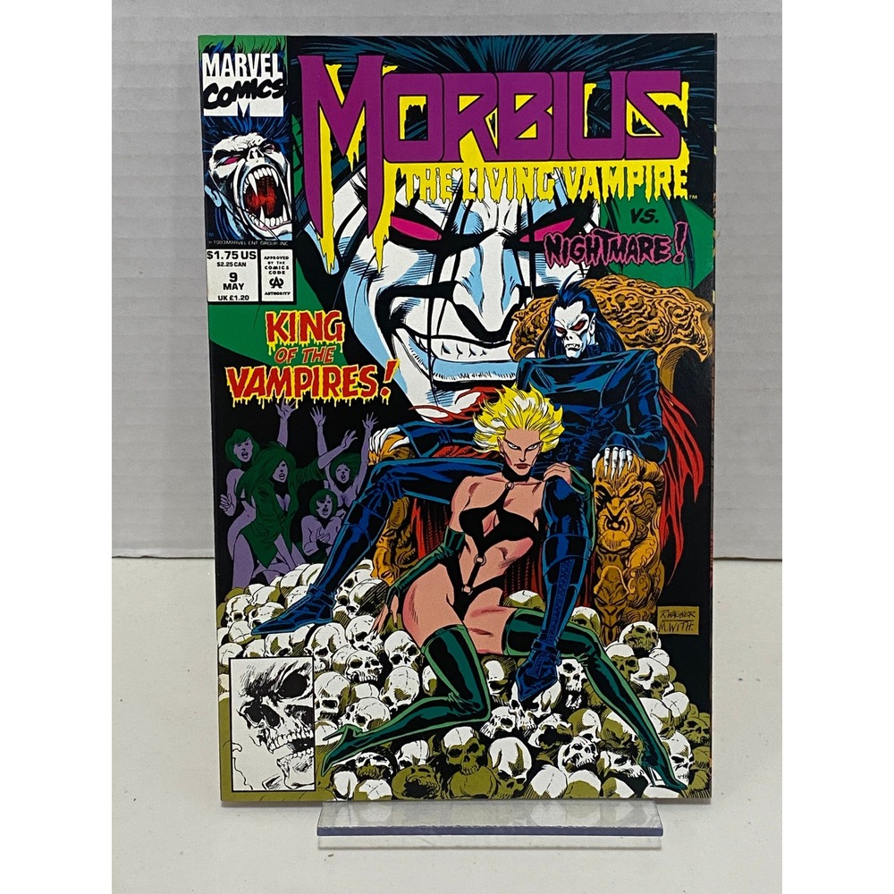 Marvel Comic Morbius The Living Vampire 9 Nightmare King of Vampires May 1993 EX